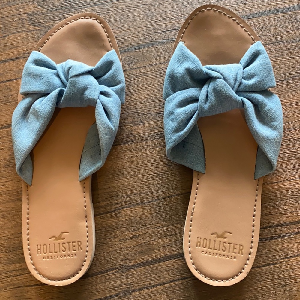 Hollister Light Blue Denim Sandals